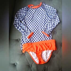 Girls 2 Piece Rashguard Swimsuit
